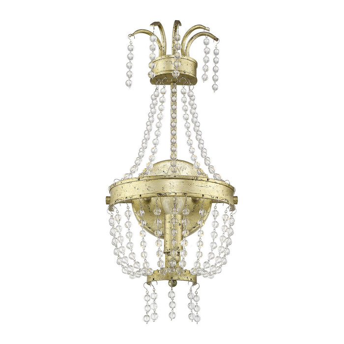 Livex Lighting 51872-28 One Light Wall Sconce, Hand Applied Winter Gold