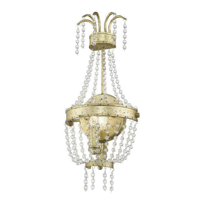 Livex Lighting 51872-28 One Light Wall Sconce, Hand Applied Winter Gold