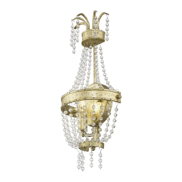 Livex Lighting 51872-28 One Light Wall Sconce, Hand Applied Winter Gold