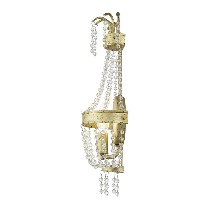 Livex Lighting 51872-28 One Light Wall Sconce, Hand Applied Winter Gold