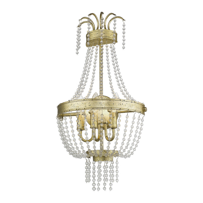 Livex Lighting 51874-28 Three Light Wall Sconce, Hand Applied Winter Gold