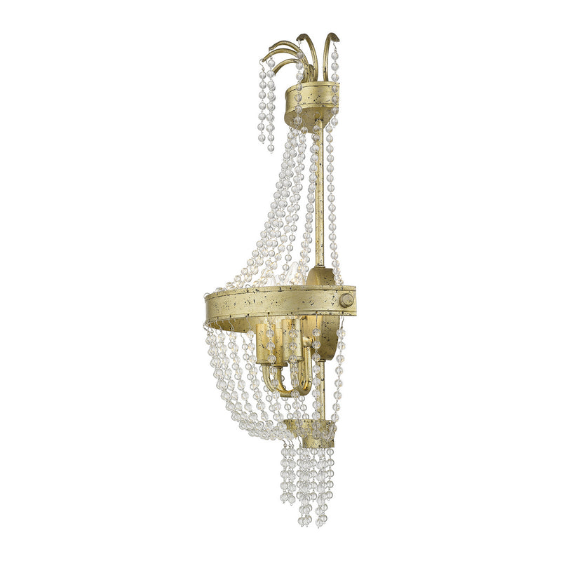 Livex Lighting 51874-28 Three Light Wall Sconce, Hand Applied Winter Gold