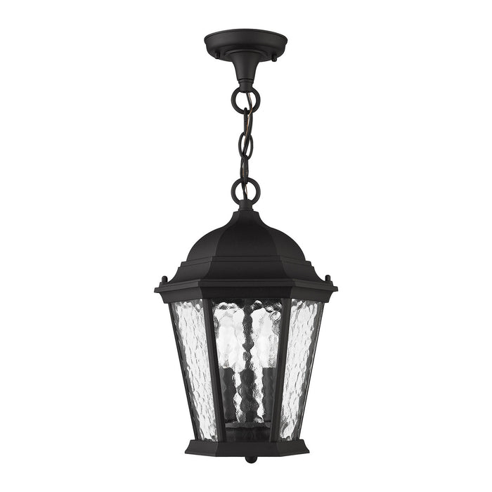 Livex Lighting 75469-14 Three Light Outdoor Pendant, Textured Black