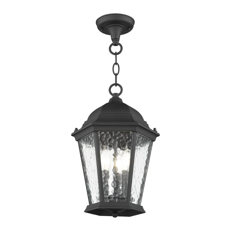 Livex Lighting 75469-14 Three Light Outdoor Pendant, Textured Black
