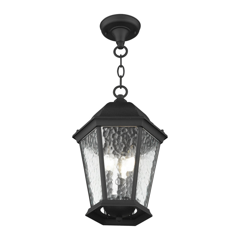 Livex Lighting 75469-14 Three Light Outdoor Pendant, Textured Black