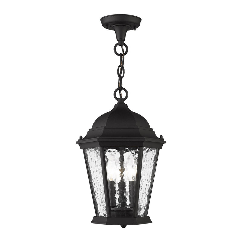 Livex Lighting 75469-14 Three Light Outdoor Pendant, Textured Black