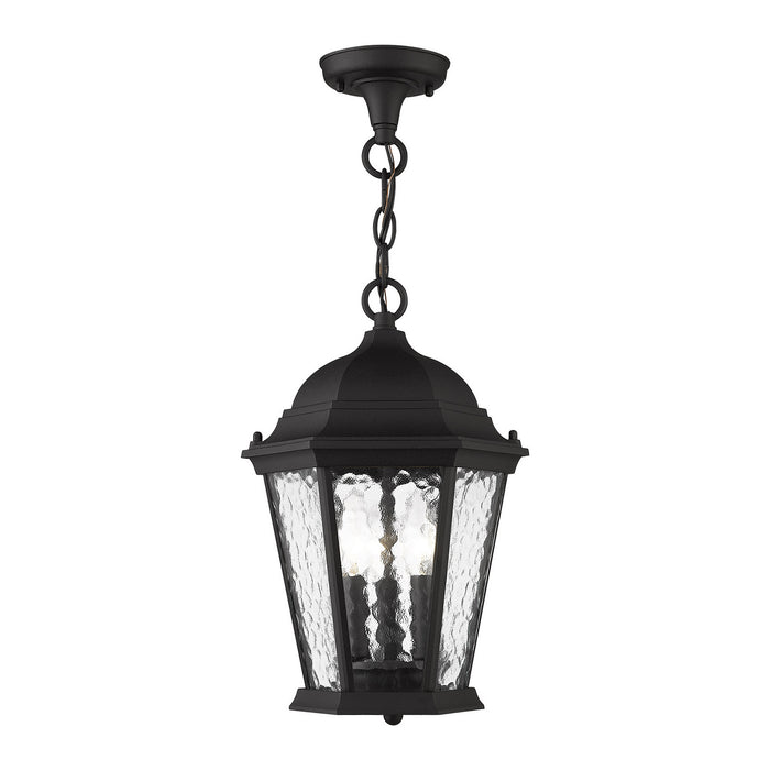Livex Lighting 75469-14 Three Light Outdoor Pendant, Textured Black
