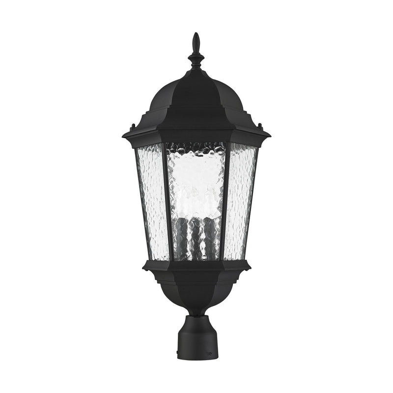 Livex Lighting 75474-14 Three Light Post-Top Lanterm, Textured Black