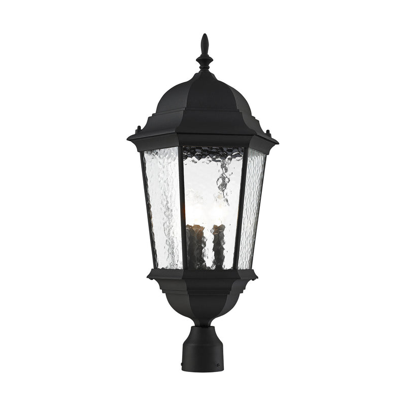 Livex Lighting 75474-14 Three Light Post-Top Lanterm, Textured Black