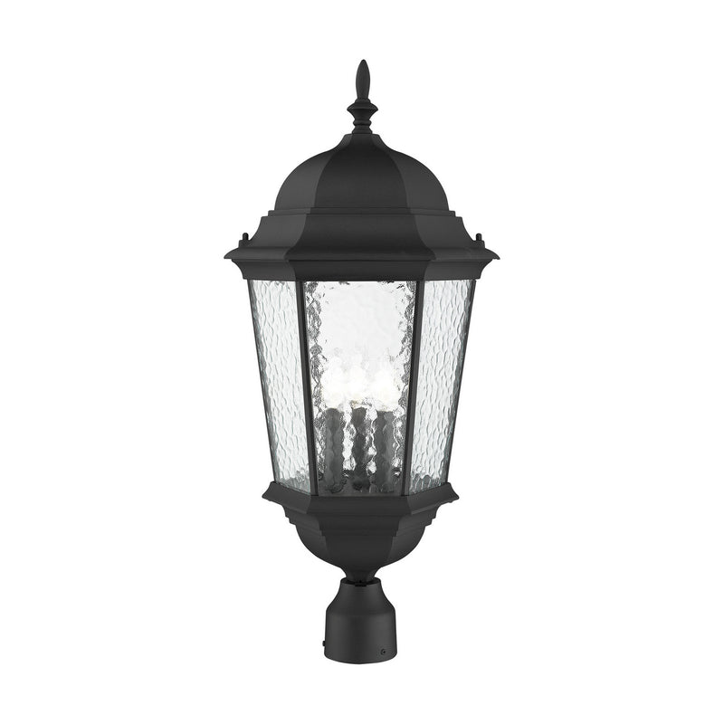 Livex Lighting 75474-14 Three Light Post-Top Lanterm, Textured Black