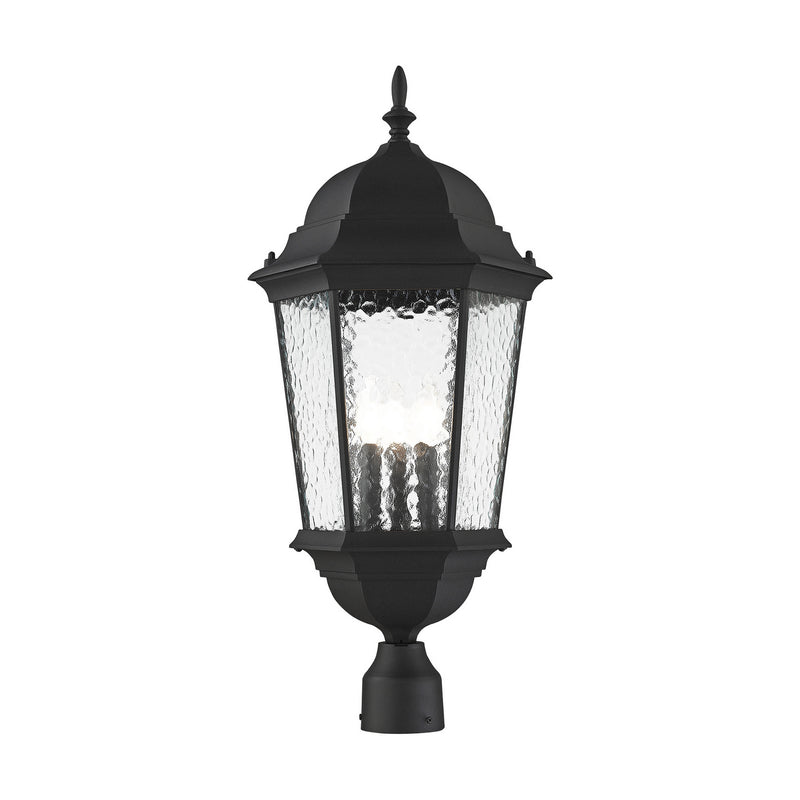 Livex Lighting 75474-14 Three Light Post-Top Lanterm, Textured Black