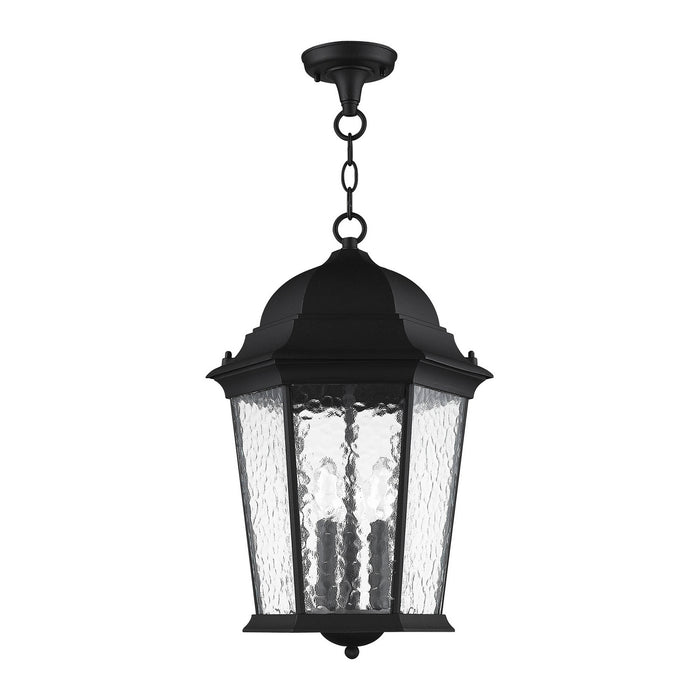 Livex Lighting 75475-14 Three Light Outdoor Pendant, Textured Black
