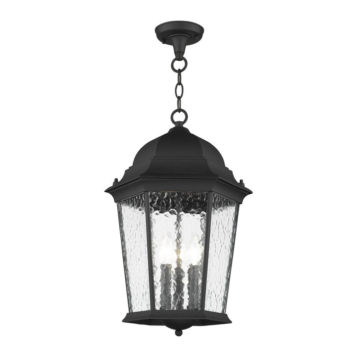 Livex Lighting 75475-14 Three Light Outdoor Pendant, Textured Black