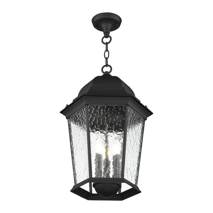 Livex Lighting 75475-14 Three Light Outdoor Pendant, Textured Black