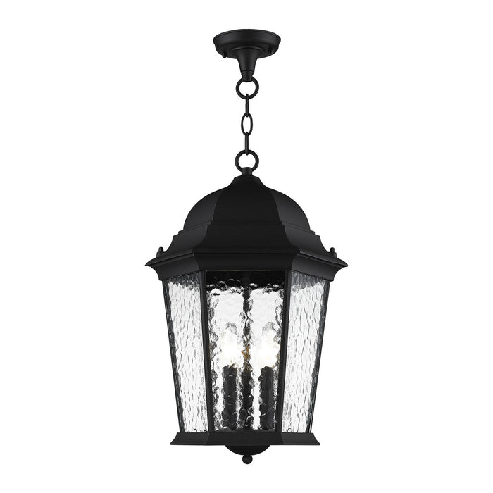Livex Lighting 75475-14 Three Light Outdoor Pendant, Textured Black
