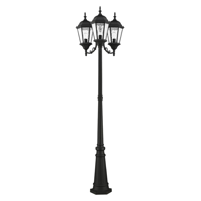 Livex Lighting 75478-14 Three Light Post-Top Lanterm, Textured Black