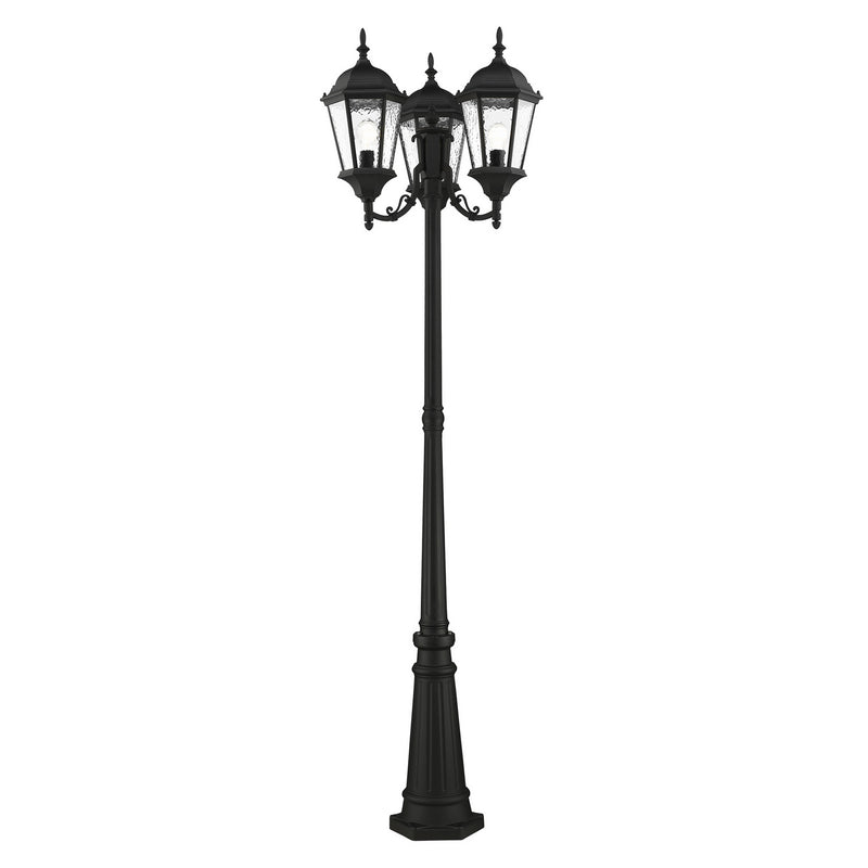 Livex Lighting 75478-14 Three Light Post-Top Lanterm, Textured Black