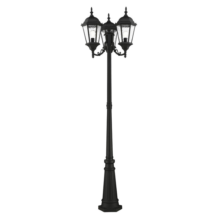 Livex Lighting 75478-14 Three Light Post-Top Lanterm, Textured Black
