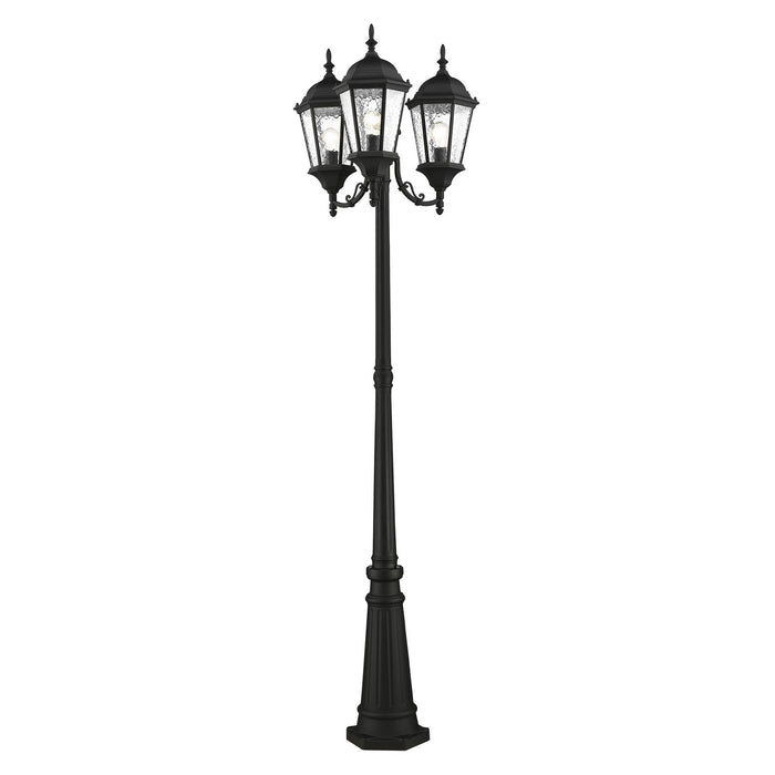 Livex Lighting 75478-14 Three Light Post-Top Lanterm, Textured Black