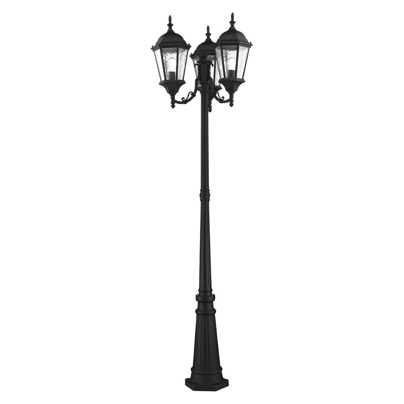 Livex Lighting 75478-14 Three Light Post-Top Lanterm, Textured Black