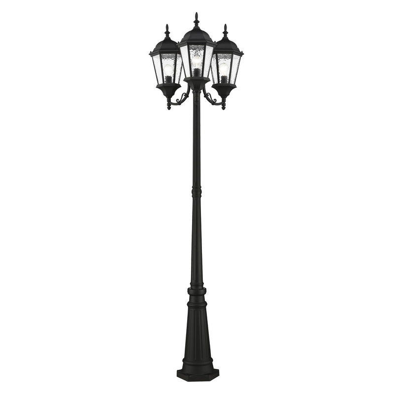 Livex Lighting 75478-14 Three Light Post-Top Lanterm, Textured Black