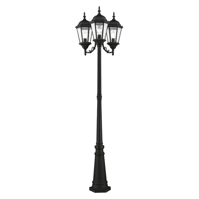 Livex Lighting 75478-14 Three Light Post-Top Lanterm, Textured Black