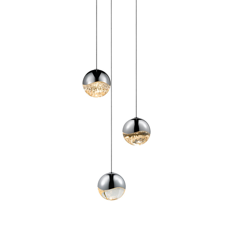 Sonneman 2914.01-MED LED Pendant, Polished Chrome