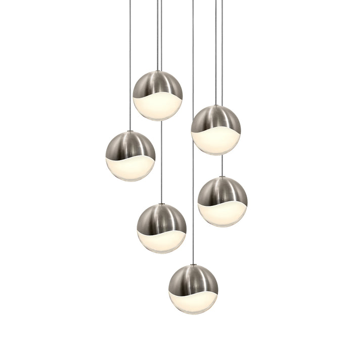 Sonneman 2915.13-LRG LED Pendant, Satin Nickel