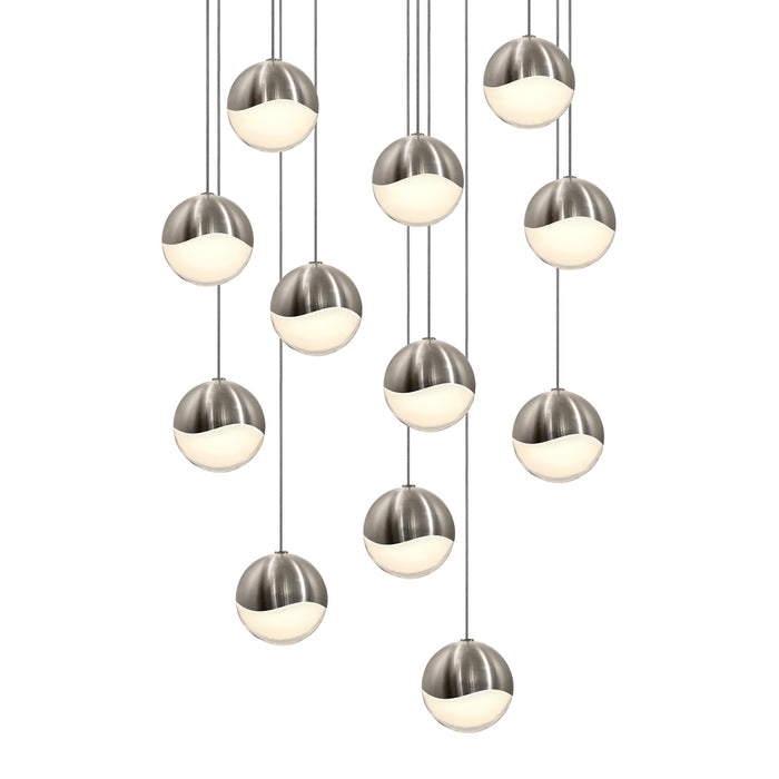 Sonneman 2917.13-MED LED Pendant, Satin Nickel