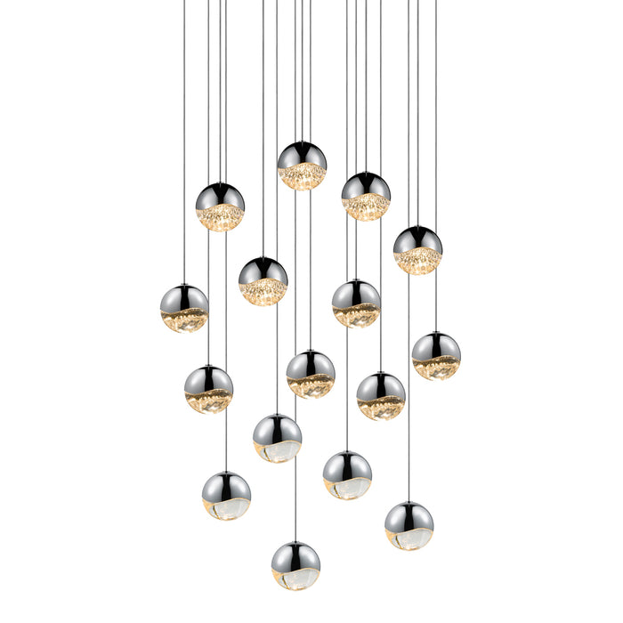 Sonneman 2923.01-MED LED Pendant, Polished Chrome