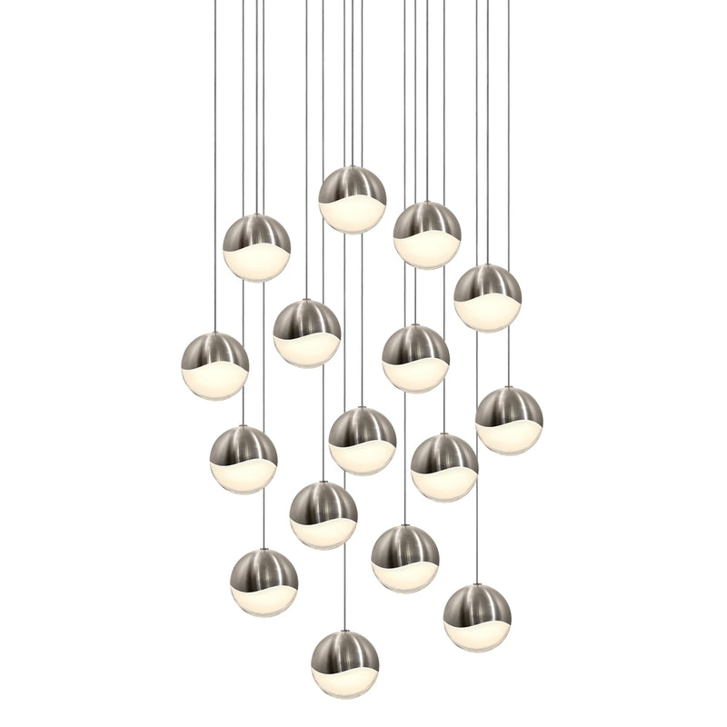 Sonneman 2923.13-LRG LED Pendant, Satin Nickel
