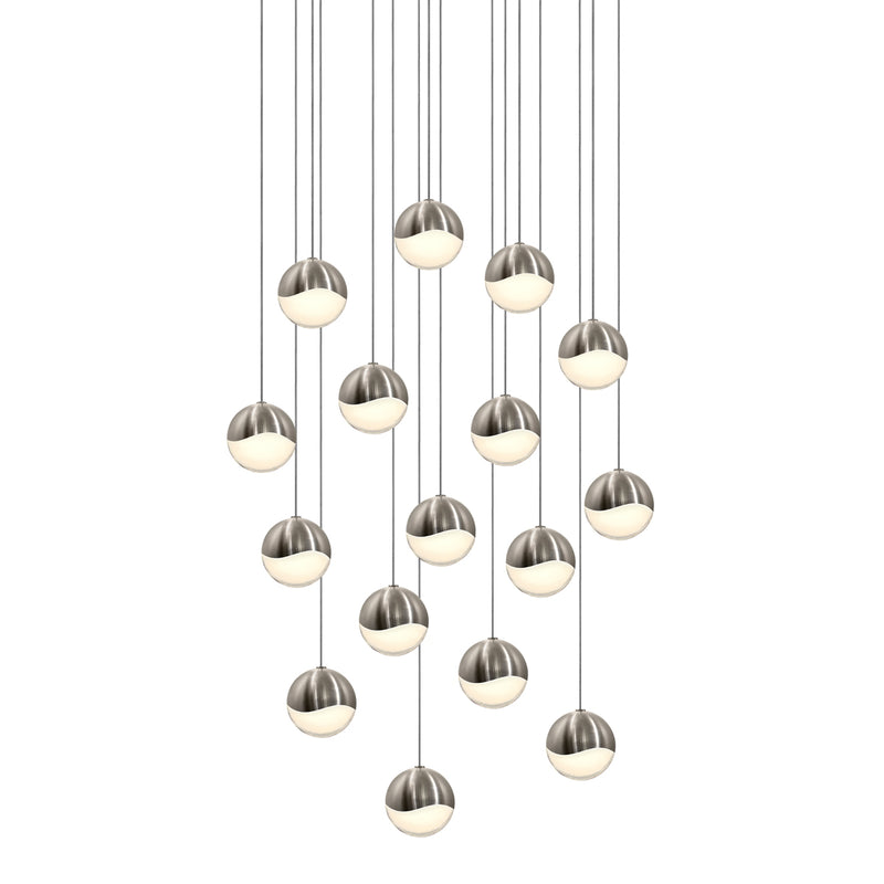 Sonneman 2923.13-MED LED Pendant, Satin Nickel