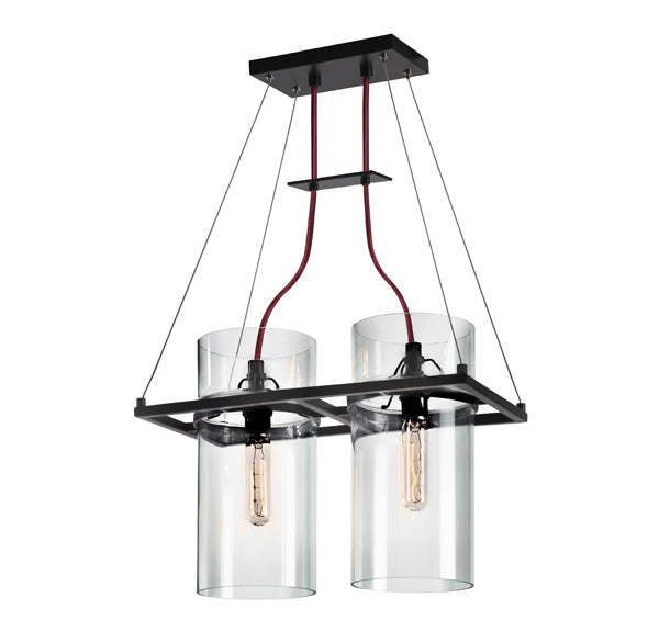 Sonneman 4762.25 Two Light Pendant, Satin Black