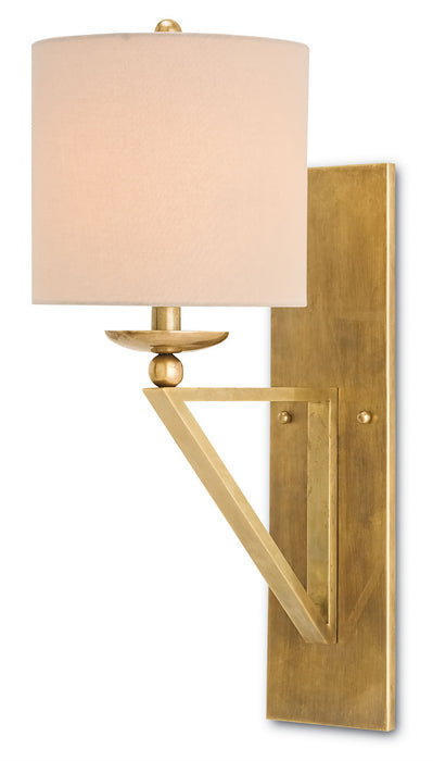 Currey and Company 5181 One Light Wall Sconce, Vintage Brass