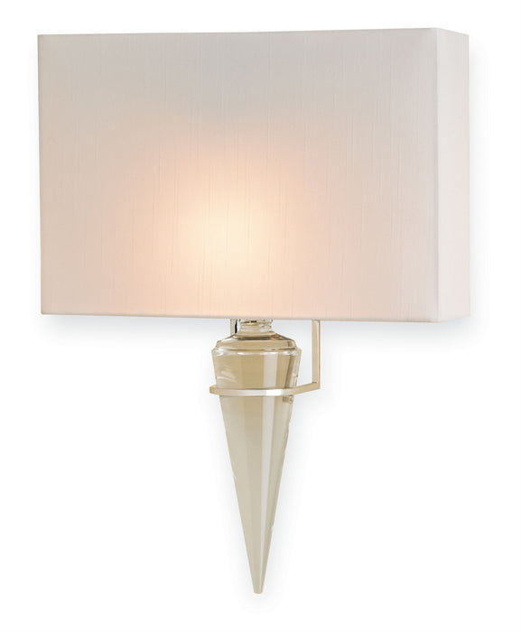Currey and Company 5204 One Light Wall Sconce, Polished Nickel