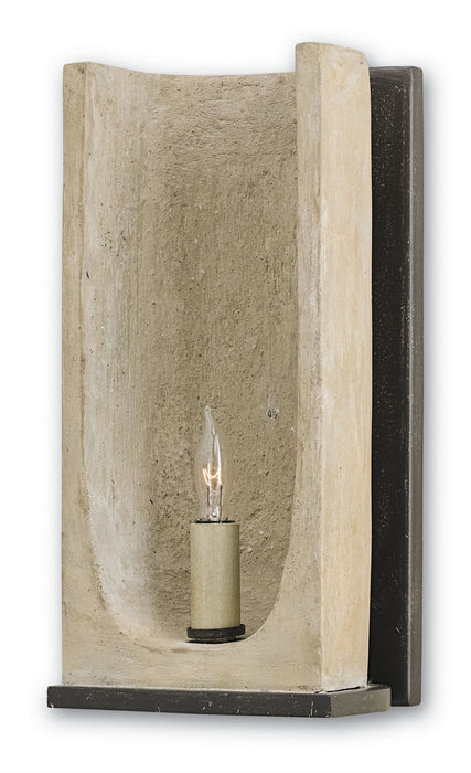 Currey and Company 5208 One Light Wall Sconce, Aged Steel/Portland