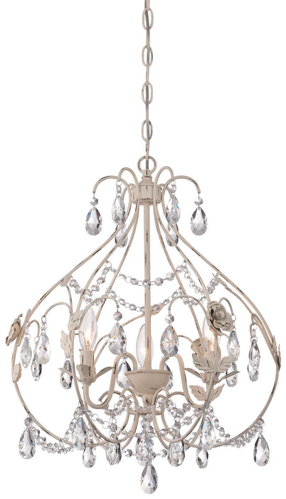 Minka-Lavery 3154-648 Three Light Mini Chandelier, Provencal Blanc