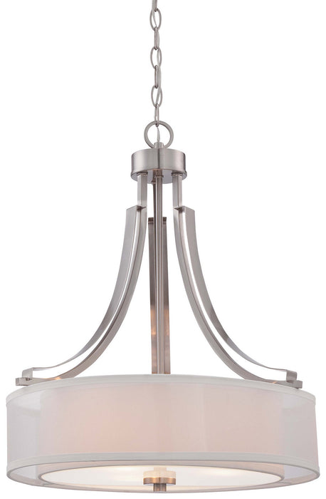 Minka-Lavery 4104-84 Three Light Pendant, Brushed Nickel