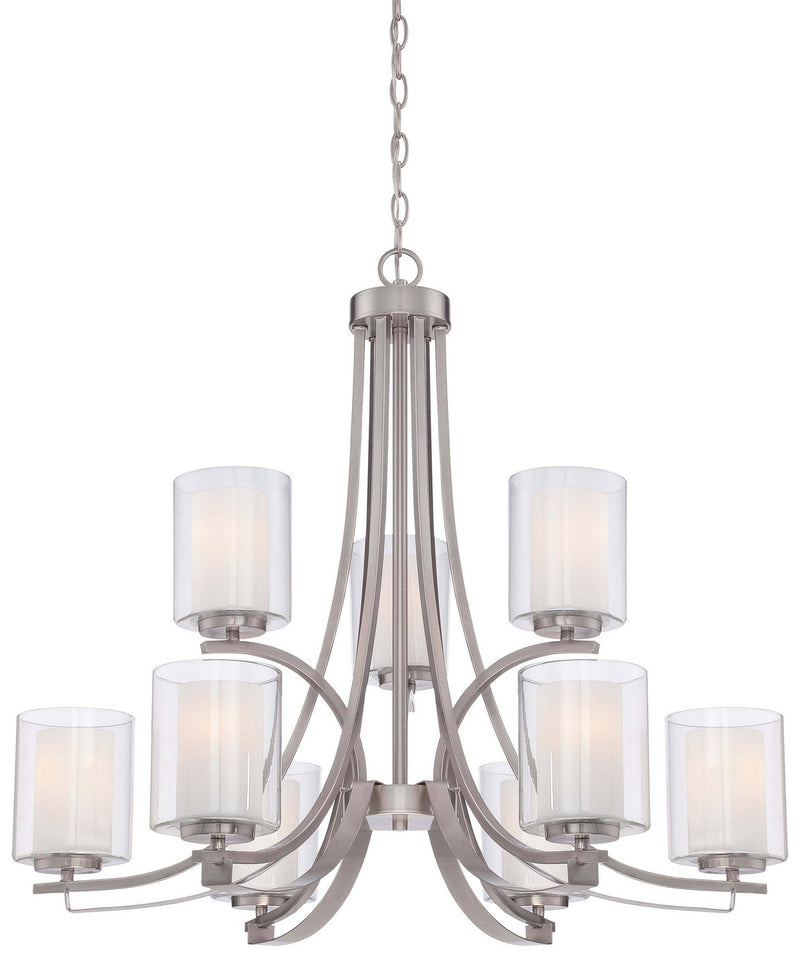 Minka-Lavery 4109-84 Nine Light Chandelier, Brushed Nickel (Open Box - Final Sale)