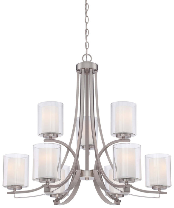 Minka-Lavery 4109-84 Nine Light Chandelier, Brushed Nickel (Open Box - Final Sale)
