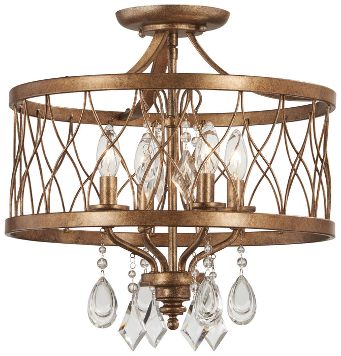 Minka-Lavery 4403-581 Four Light Mini Chandelier (Convertible To Semi Flush), Olympus Gold