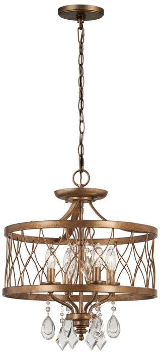 Minka-Lavery 4403-581 Four Light Mini Chandelier (Convertible To Semi Flush), Olympus Gold