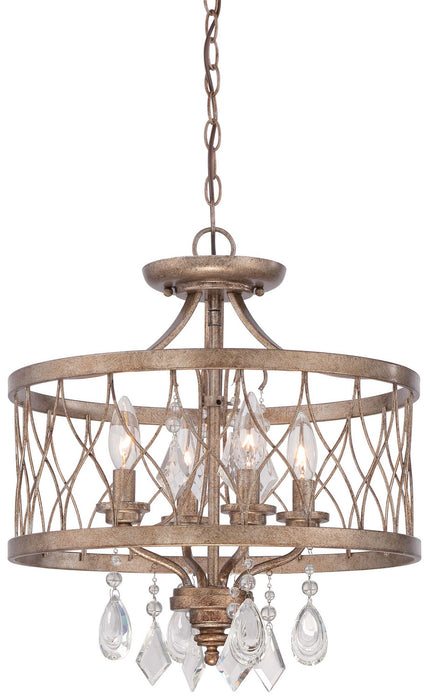 Minka-Lavery 4403-581 Four Light Mini Chandelier (Convertible To Semi Flush), Olympus Gold