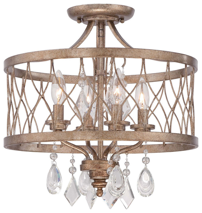 Minka-Lavery 4403-581 Four Light Mini Chandelier (Convertible To Semi Flush), Olympus Gold