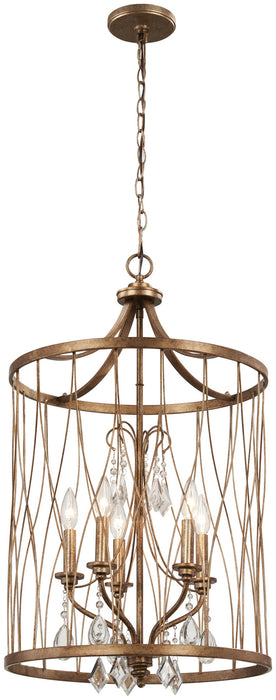 Minka-Lavery 4405-581 Five Light Pendant, Olympus Gold