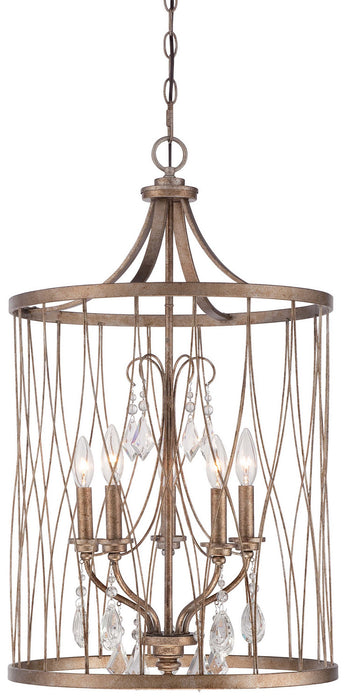 Minka-Lavery 4405-581 Five Light Pendant, Olympus Gold
