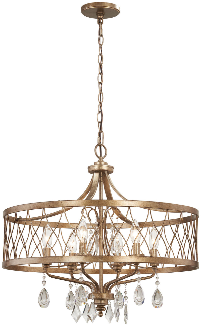 Minka-Lavery 4406-581 Six Light Chandelier, Olympus Gold