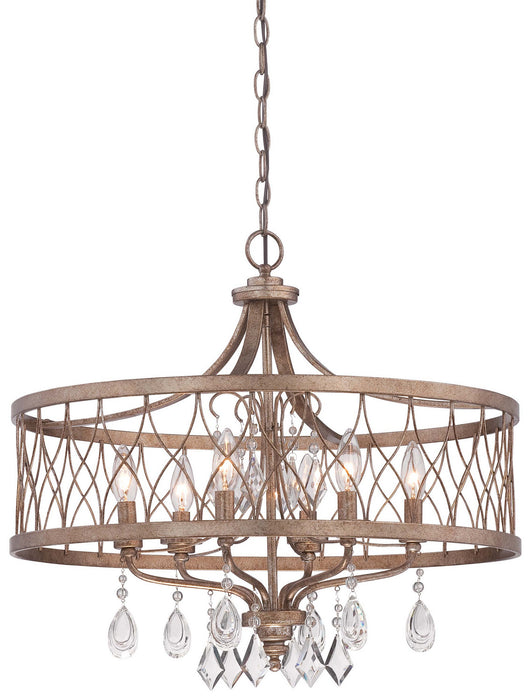 Minka-Lavery 4406-581 Six Light Chandelier, Olympus Gold