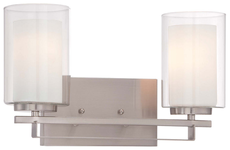Minka-Lavery 6102-84 Two Light Bath Bar, Brushed Nickel