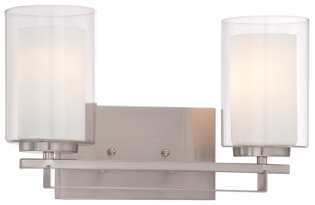 Minka-Lavery 6102-84 Two Light Bath Bar, Brushed Nickel